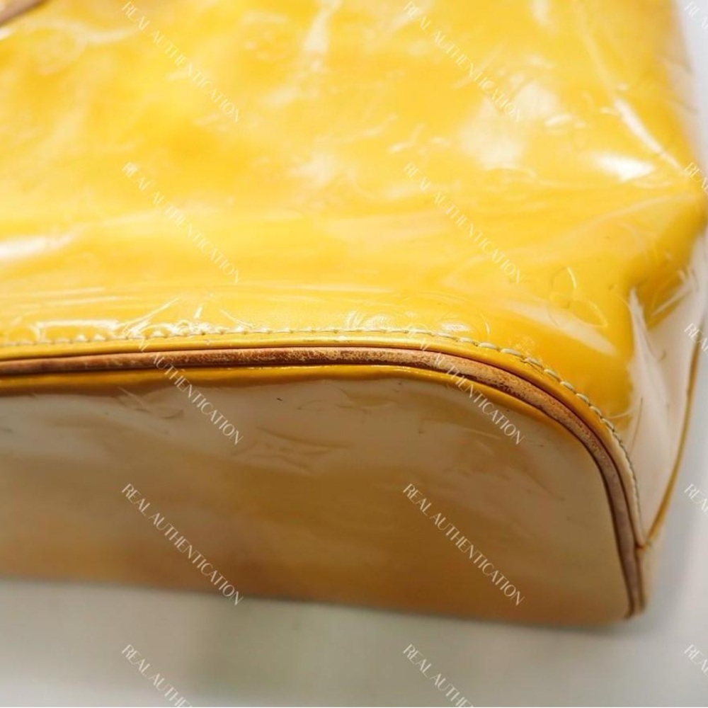 Louis Vuitton Monogram Vernis Yellow Houston Tote COA - Picture 12 of 16